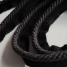 Cotton flanged rope  piping cord 6mm - Black