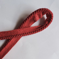 Cotton flanged rope  piping cord 6mm - Red