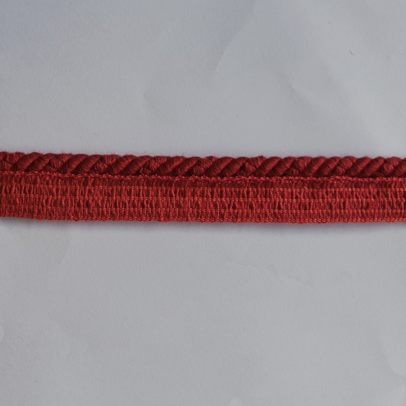 Cotton flanged rope  piping cord 6mm - Red