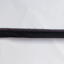 Cotton flanged rope  piping cord 6mm -  Graphite grey