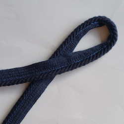 Cotton flanged rope  piping cord 6mm - Navy