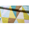 Giant  triangles - autumn colors - 100% cotton, placed across the frame with the fold