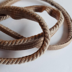 Cotton flanged rope  piping cord 6mm - Dark Beige