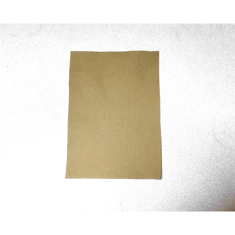 Iron-on  repair fabric - olive, placed on a white background