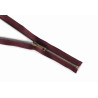 metal zip - burgundy - 50cm - nickel, placed on a white background