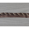 Two-tone upholstery piping cord - coffe brown/ beige - size 7, strip of the piping on the table