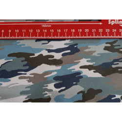 Soft shell fabric- blue-grey, the photo shows the fabric with the ruler, to show the size of the pattern