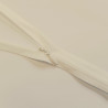 YKK closed-end invisible zip- ivory - 65cm placed across the frame, on a white background
