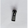 zip slider- chunky- size 3 -black , long puller, placed on a white background