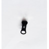 zip slider- chunky- size 3 -black , short puller, placed on a white background