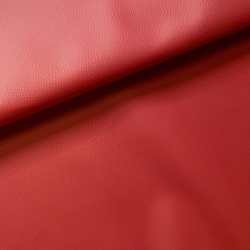 Self-Adhesive Faux leather fabric - Dark red colour