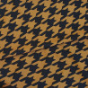 Classic houndstooth design Black&Mustard color- velvet fabric, the photo with the fold
