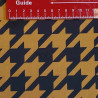 Stripes Black&Mustard - velvet fabric - stripe width 3/3cm, the fabric with the ruler on the edge