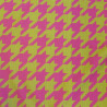 Classic houndstooth design Pink&Lime