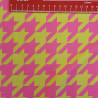 Stripes Pink&Lime - velvet fabric - stripe width 3/3cm, the fabric with the ruler on the edge