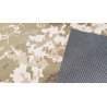 Soft shell fabric- military pixels camouflage, the photo shows both sides of the fabric