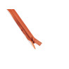 closed-end invisible zip - orange - 40cm, placed on a white background