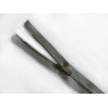 metal zip - grey- 70cm - nickel, placed on a white background