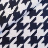 Classic houndstooth design Black& Off-white - velvet fabric, the fabric photo with the fold