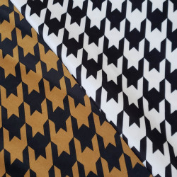 set of two velvets printed in houndstooth pattern