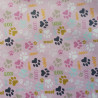 Mini Dog's paws -Light pink - Water resistant canvas fabric