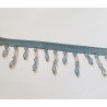 Glass bead fringing - duck egg blue -SALE -25%