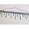 Glass bead fringing - duck egg blue -SALE -25%