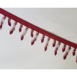 Glass bead fringing - brown -SALE -25%