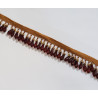 Glass bead fringing - brown- 3,5cm long