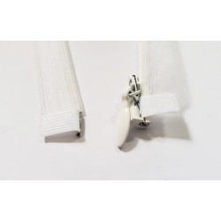 Invisible Zip 40 cm in ivory color - transparent - open end zip, detail of the end of the zip