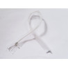 Invisible Zip 40 cm - ivory - transparent - open end zip, placed  on a white background