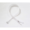 Invisible Zip 40 cm - white- transparent - open end zip, placed  on a white background