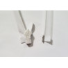 Invisible Zip 40 cm in white color - transparent - open end zip, detail of the end of the zip