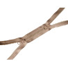 double slider chunky zip -  dark beige  -95cm long, placed on a white background