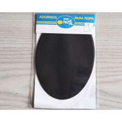 Faux suede elbow patches - black