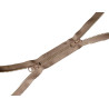 double slider chunky zip - beige 
 color, 85cm long,  on a white background