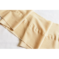 Flexible lingerie lace - 19cm wide, placed with folds on a white background