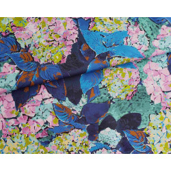 Watercolour Hydrangeas  - water-resistant  canvas fabric, photo with the fold