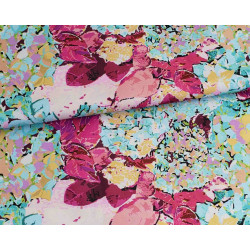 Watercolour Hydrangeas  - water-resistant  canvas fabric, photo with the fold