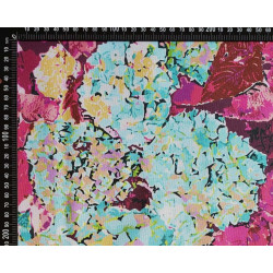Watercolour Hydrangeas  - water-resistant  canvas fabric, photo with the ruler