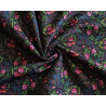 Water-resistant canvas fabric - Mini Dragons&Roses on black