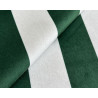 Stripes dark green&off white - velvet fabric - stripe width 5/5cm