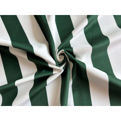 Stripes green &off white - velvet fabric - stripe width 5/5 cm, the fabric with a twist in the centre of the frame