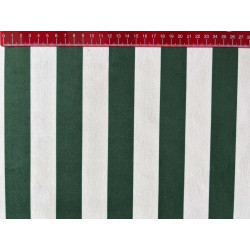 Stripes green&off white - velvet fabric - stripe width 3/3cm, the fabric with the ruler on the edge