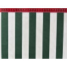 Stripes green&off white - velvet fabric - stripe width 3/3cm, the fabric with the ruler on the edge
