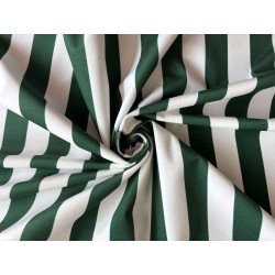 Stripes Green&off white - velvet fabric - stripe width 3/3cm, the fabric with a twist in the centre of the frame