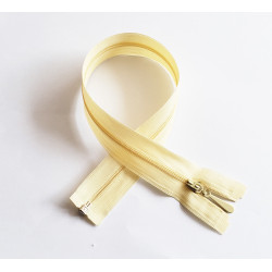 Invisible Zip 35 cm - custard - open-end zip placed on a white background