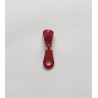 zip slider-chunky- size 5 - red - mandoline puller placed on a white background