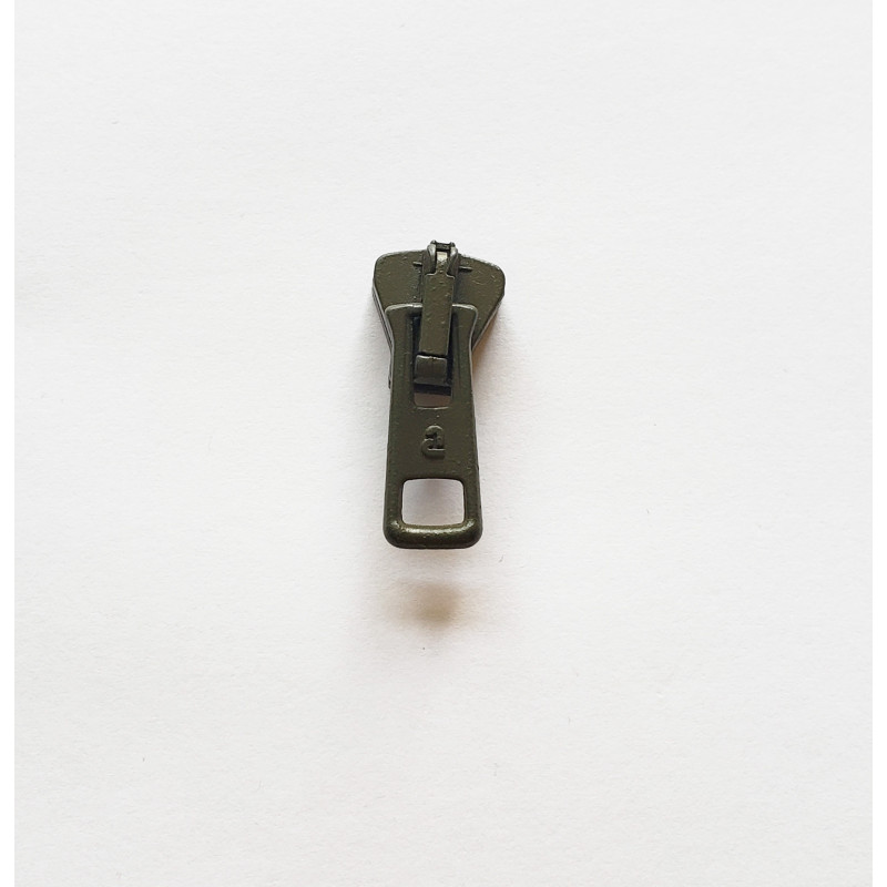 zip slider-chunky- size 5 - khaki placed on a white background