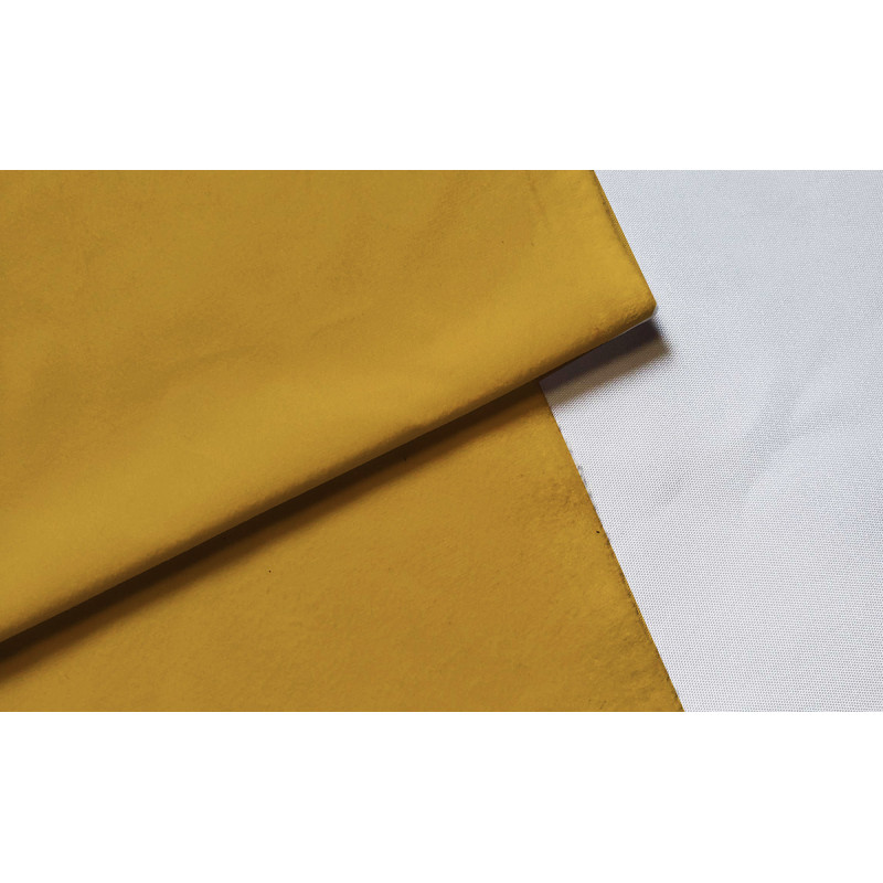 Soft Upholstery velvet - Golden olive color, the fabric photo with the twist